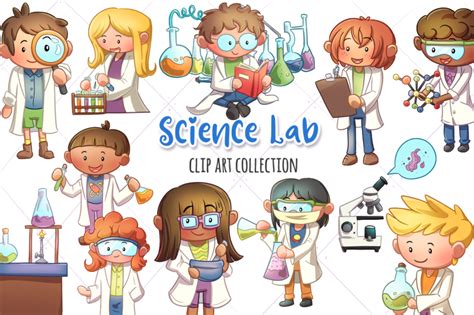 Science Lab Clip Art Collection By Keepin' It Kawaii | TheHungryJPEG