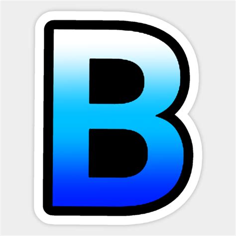 Blue Letter B - Blue - Sticker | TeePublic