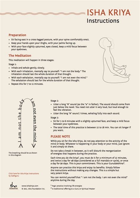 Instructions for Isha Kriya | Omlinkyoga