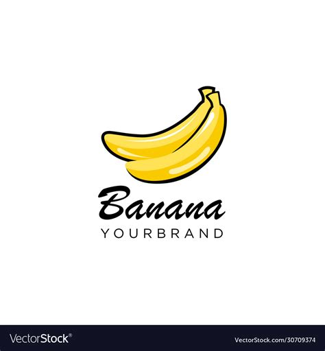 Banana logo design inspiration Royalty Free Vector Image