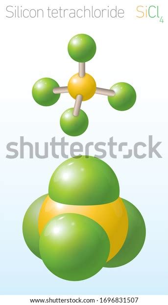 Silicon Tetrachloride Sicl4 Structural Chemical Formula Stock Vector ...