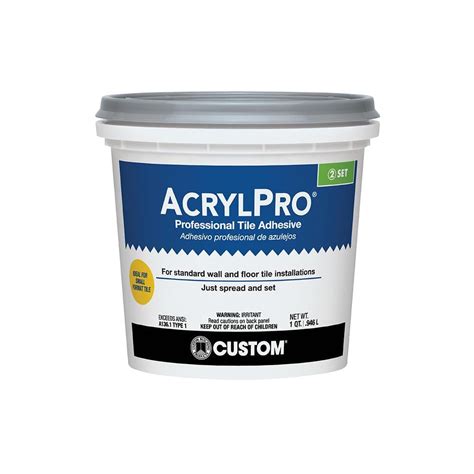 Custom Building Products AcrylPro 1 Qt. Ceramic Tile Adhesive ARL4000QT - The Home Depot