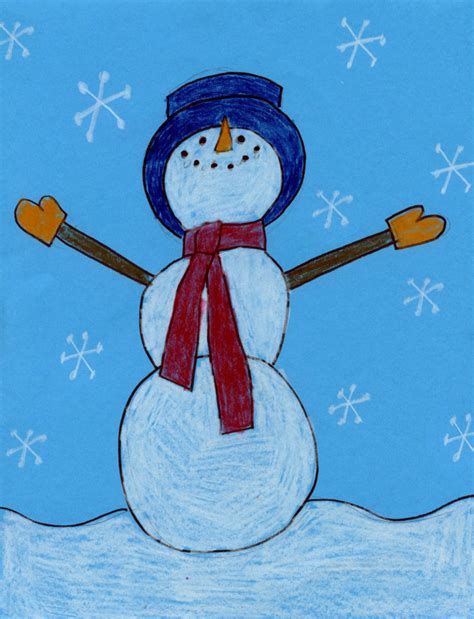 Snowman Drawing | Art Projects for Kids