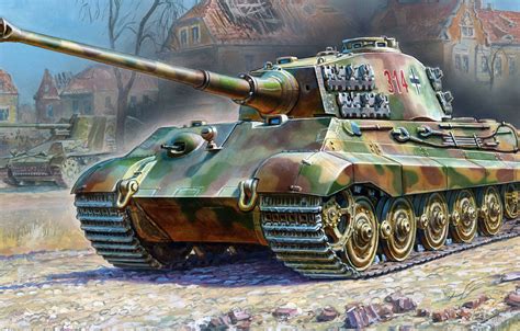 Wallpaper King tiger, Panzerkampfwagen VI Ausf. B, Tiger II, Royal tiger, German heavy tank ...