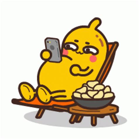 Banana Eating Sticker - Banana Eating Snacks - Discover & Share GIFs