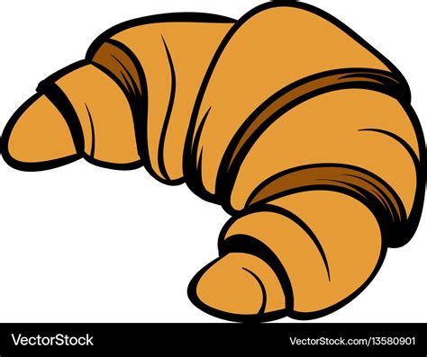 Croissant icon cartoon Royalty Free Vector Image