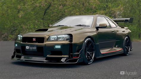 Nissan Skyline R34 GTR Custom Wide Body Kit by Hycade Compra con entrega, instalación, precio ...