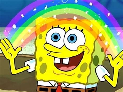 spongebob rainbow Blank Template - Imgflip