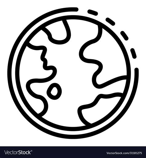 Earth icon outline style Royalty Free Vector Image