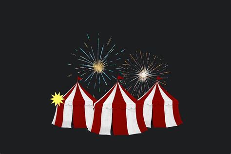 Circus tent fireworks illustration | Premium Photo - rawpixel