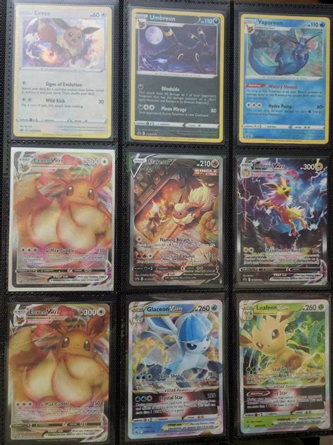 Eeveelution Pokemon cards, Hobbies & Toys, Toys & Games on Carousell