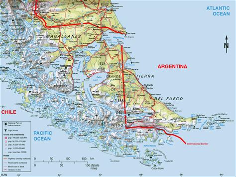 Southern Chile map - South Chile map (South America - Americas)