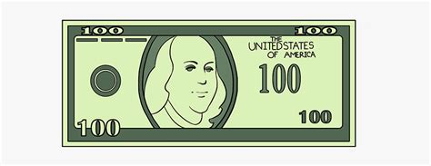 How To Draw Dollar Bill - 100 Dollar Bill Drawing Easy , Free Transparent Clipart - ClipartKey