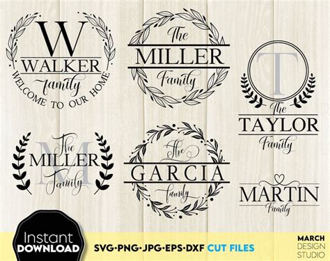 Monogram SVG Bundle Split Monogram SVG Wedding Monogram | Etsy