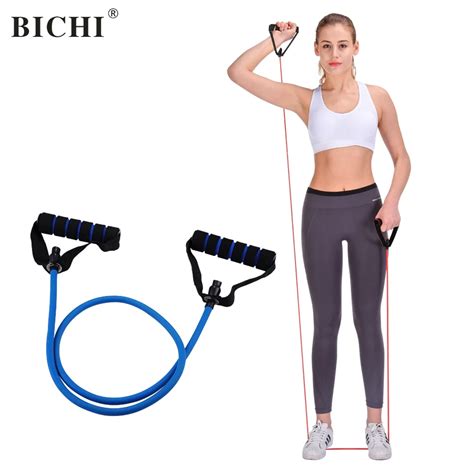 BICHI 120cm Fitness Resistance Bands Workout Sport Elastic Bands Gym Rubber Exercise Bands ...