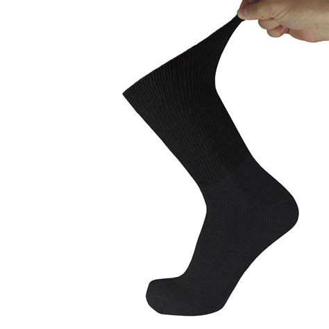 180 Pairs of Premium Cotton Loose Top Diabetic Neuropathy Socks (Black – Wholesale Diabetic Socks