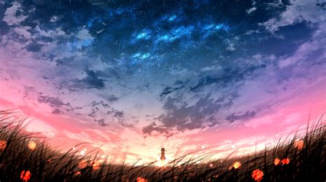 Anime, Sky, Scenery, Sunrise, 4K, #4.2371 Wallpaper