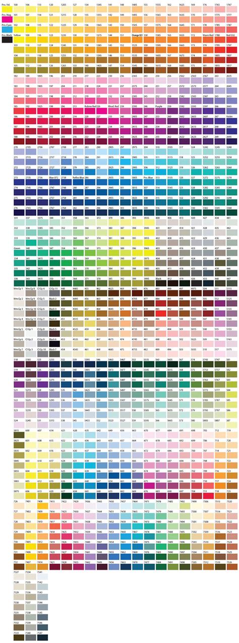 Color Chart ( Pantone / PMS ) - not pms, i take it! This is very color-rich, extravagant! Colour ...