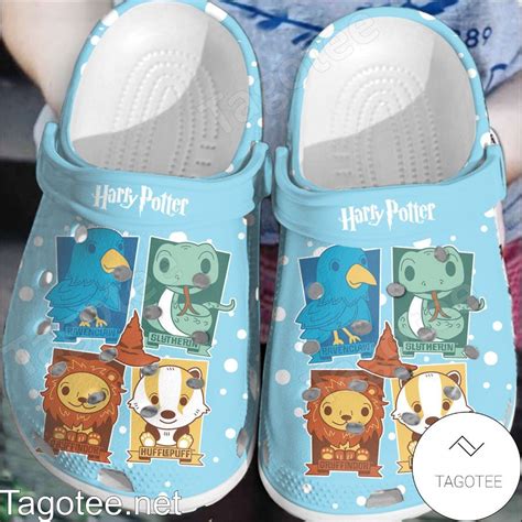 Harry Potter Ravenclaw Slytherin Gryffindor Hufflepuff Cute Crocs Clogs - Tagotee