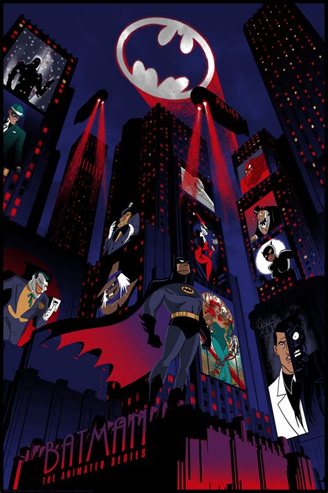 New BATMAN: THE ANIMATED SERIES Prints Evoke Gotham's Art Deco - Nerdist