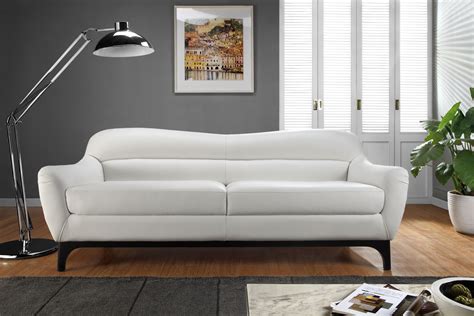 Wollo Pure White Top Grain Leather Sofa from Moroni | Coleman Furniture