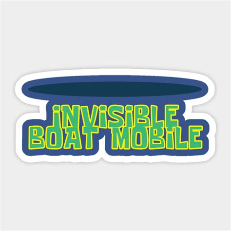 Invisible Boat Mobile - Spongebob Squarepants - Sticker | TeePublic