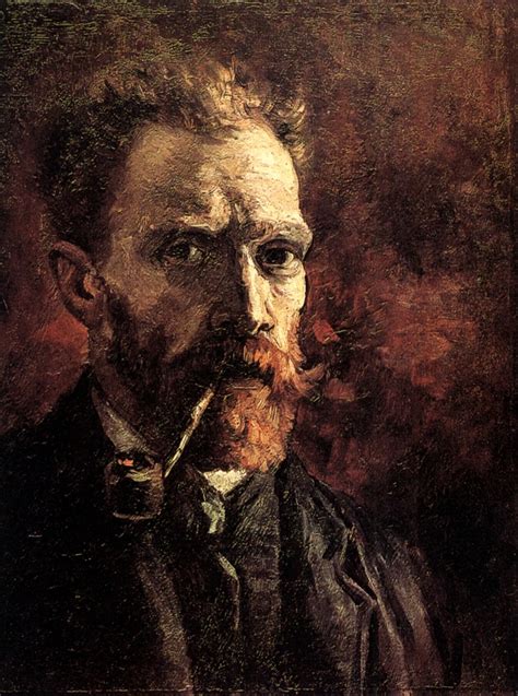 Self-Portrait with Pipe - Vincent van Gogh - WikiArt.org - encyclopedia of visual arts