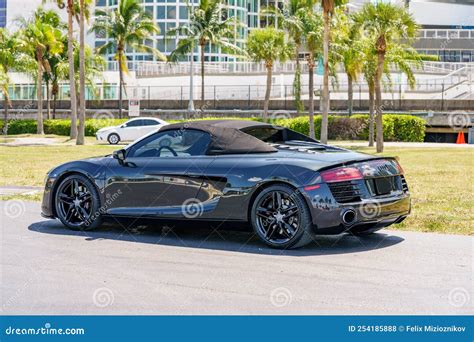 Photo of an Audi R8 Spyder Black Interior and Exterior Editorial Stock Photo - Image of ...