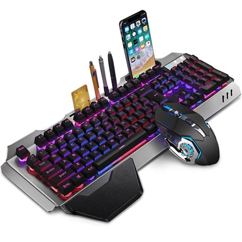 Wireless Keyboard And Mouse Set Rechargeable Keyboard And Gaming Mouse ...