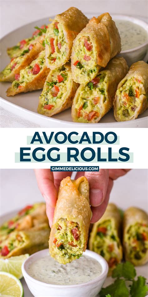 Avocado Egg Rolls | Gimme Delicious