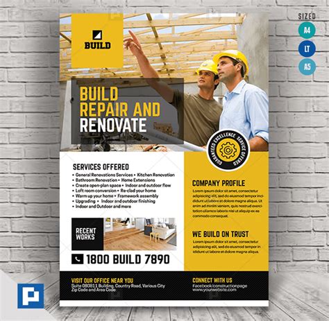 Construction Flyer - PSDPixel