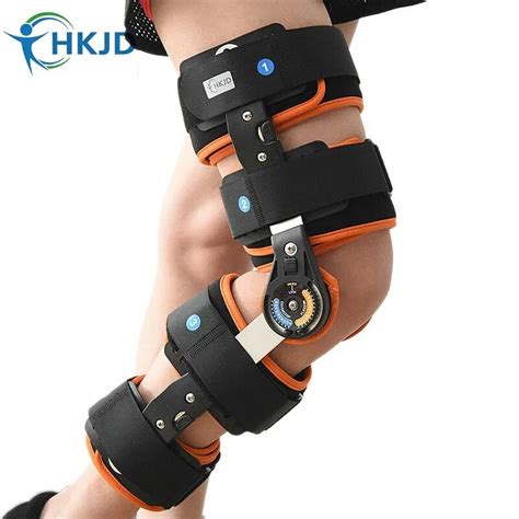 Orthopedic fixation Adjustable Knee brace hinged knee support Splint Stabilizer Wrap Sprain Post ...