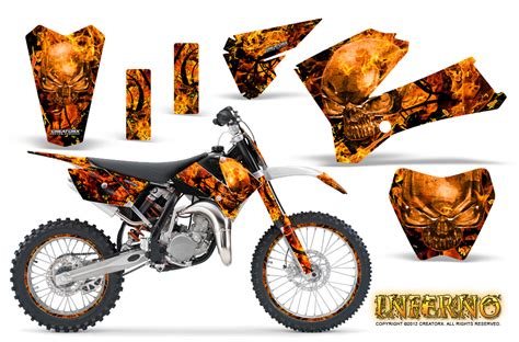 CREATORX CUSTOM Dirt Bike Graphics Kits for HONDA, KAWASAKI, KTM, SUZUKI, YAMAHA, COBRA