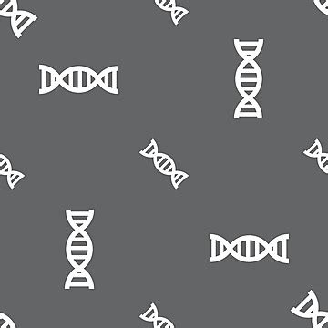 A Seamless Pattern Of A Dna Icon Symbol On A Grey Background In Vector Format Vector, Heredity ...