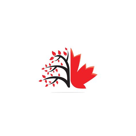 Maple leaf and tree logo design. Symbol of Canada country and nature. 13156573 Vector Art at ...