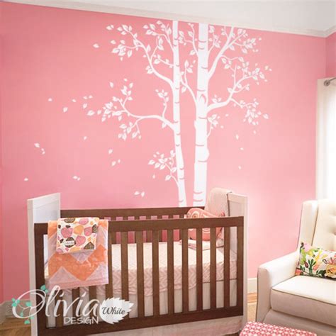 White Tree Decal Huge Tree Wall Decal Wall Art Tattoo Wall Mural Stickers Wall Decals Decor ...