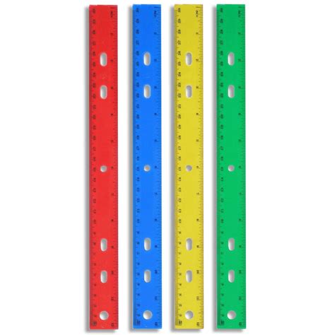 Wholesale Plastic 12 Inch Ruler - Case of 100 - Assorted Colors — BagsInBulk.com