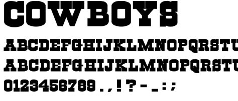 Cowboys Free Font Download - Font Supply