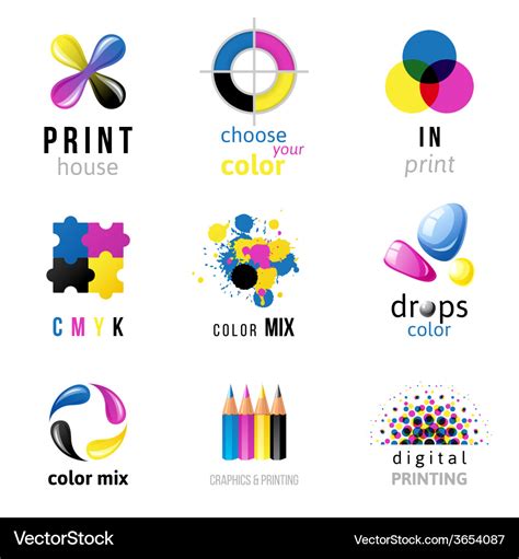 Cmyk logo templates Royalty Free Vector Image - VectorStock