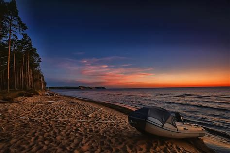 Premium Photo | Summer sunset lake, nature, beautiful sky