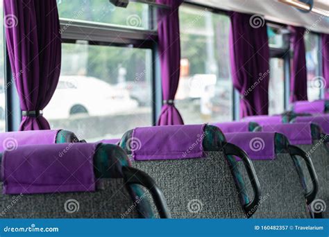 Comfortable Bus Seats Backs without Passengers. Intercity Coach Services Stock Image - Image of ...