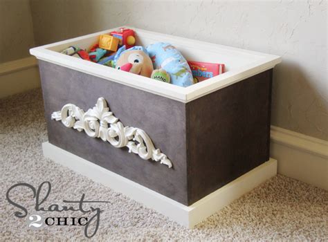 DIY Wood Toy Box or Blanket Box - Shanty 2 Chic