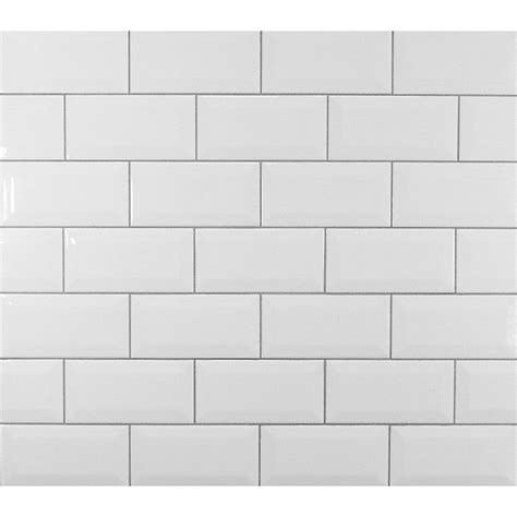 Mulia Tile Classic Beveled Ceramic Subway Tile in White & Reviews | Wayfair