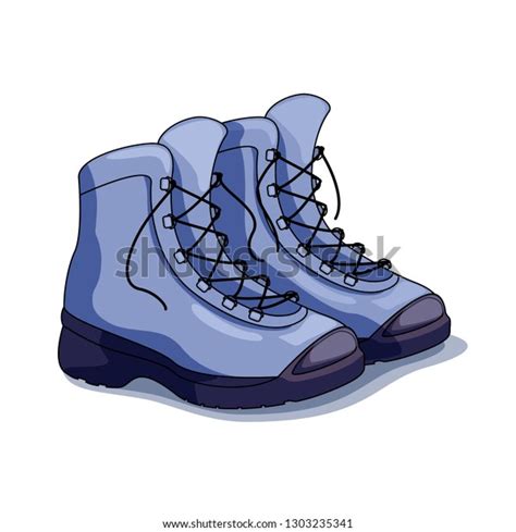 Sports Hiking Boots Cartoon Vector Stock Vector (Royalty Free) 1303235341 | Shutterstock