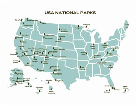 National Parks In The Us Map - Retha Charmane