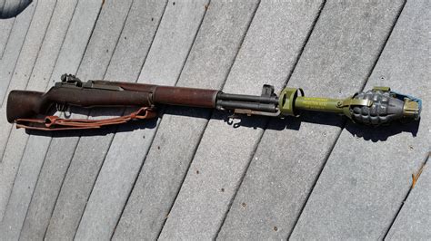 1940 Springfield M1 Garand with I.B.M. M7 Grenade Launcher and M1A2 ...