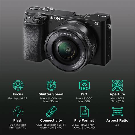 Buy SONY Alpha 6100 24.2MP Mirrorless Camera (16-50 mm Lens, 23.5 x 15. ...