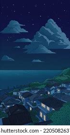 Cartoon Background City Night Town Stock Illustration 2274016413 | Shutterstock