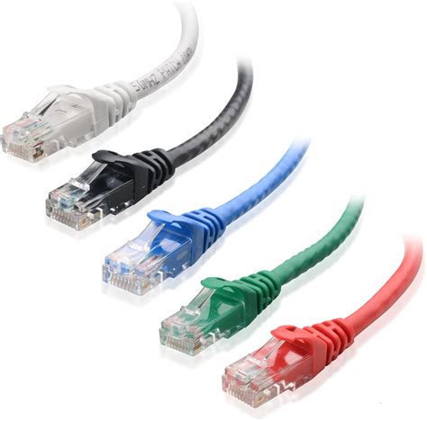 Amazon.com: Cable Matters 5-Color Combo Snagless Short Cat6 Ethernet ...