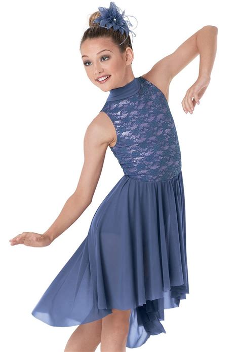 Stretch Lace Mock- Turtleneck Dress | Dance dresses, Dance outfits ...